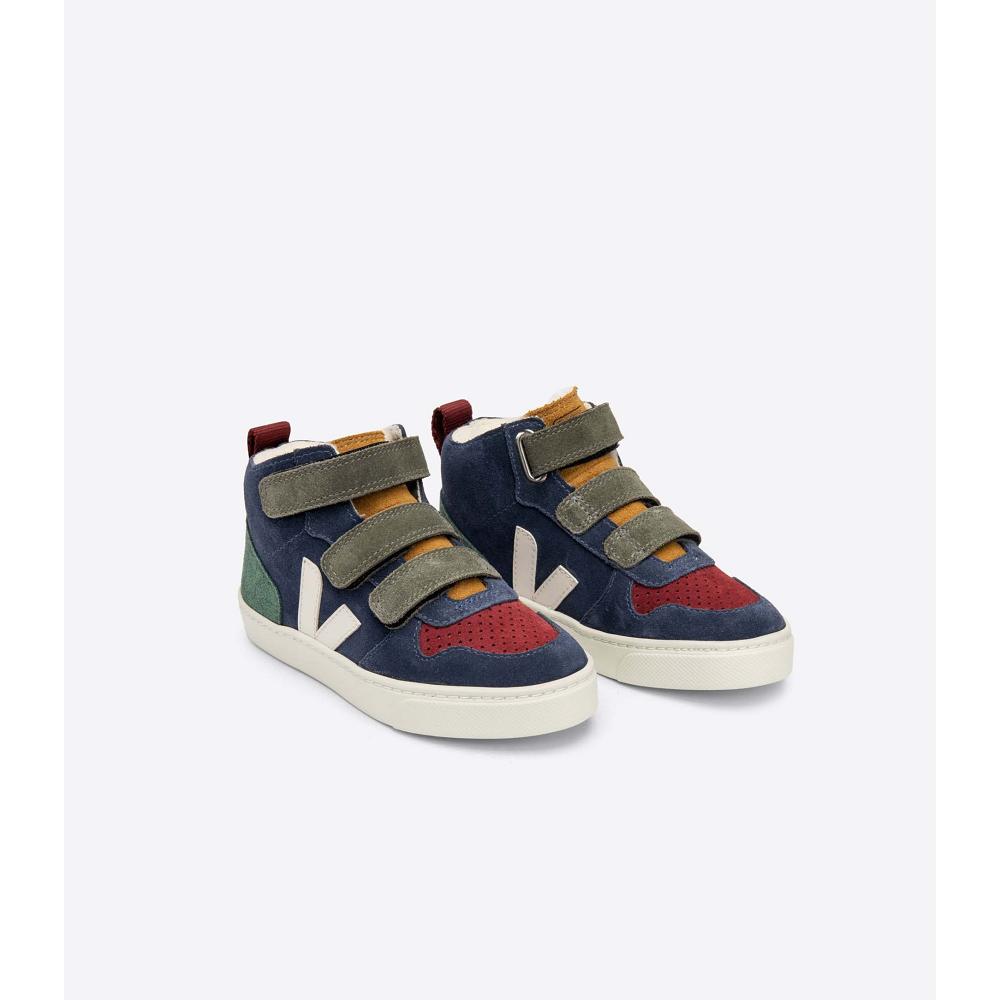 Veja V-10 MID FURED SUEDE Kids' High Tops Multicolor | NZ 702DFM